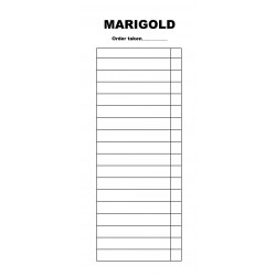 Order pad Merigold 65mmx210mm printed b&W glued on top 100 sheets