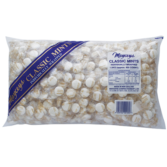 Mayceys Wrapped Classic Mints Confectionery 1kg