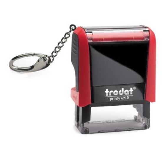 TRODAT PRINTY - TEXT STAMPS TRODAT 4910 26x9mm with key ring  Red