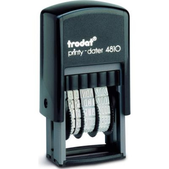 TRODAT PRINTY - DATERS / DATE+TEXT / DIAL-A-PHRASE STAMPS TRODAT 4810 3.8mm date  Black