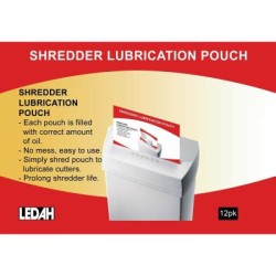 Accessories - Shredder Lubrication Lubrication Pouch Correct amount of oil - simply shred pouch - no