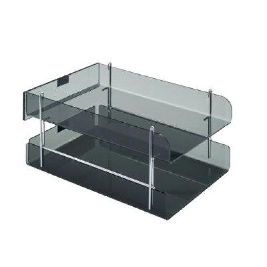 DOCUMENT/LETTER TRAYS (NZ MADE) CAMBRIAN Tray pillars/risers/stacker legs  Chrome
