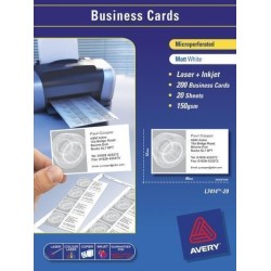 AVERY BUSINESS CARDS L7414-20 20 SHEETS INKJET LASER