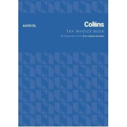 COLLINS TAX INVOICE A4/50DL DUPLICATE NO CARBON REQUIRED