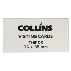 COLLINS VISITING CARDS THIRDS 76X38MM PACKET 52