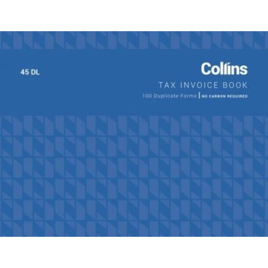 COLLINS TAX INVOICE 45DL NO CARBON REQUIRED