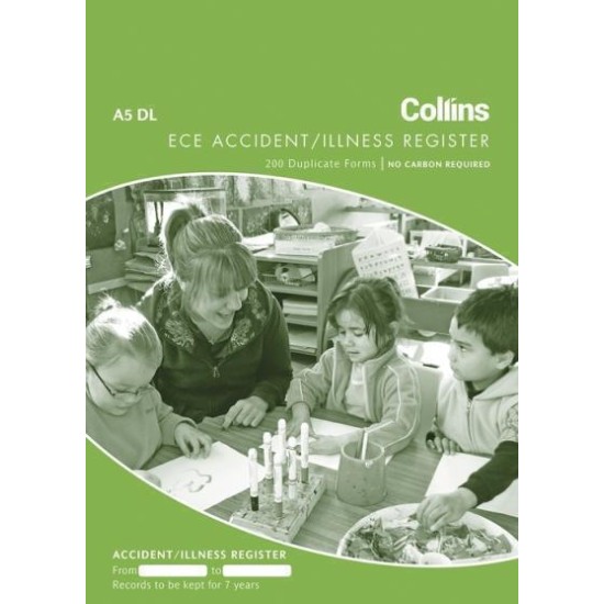 COLLINS REGISTER ACCIDENT ILLNESS A5DL NO CARBON REQUIRED