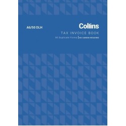 COLLINS TAX INVOICE A6/50DLH DUPLICATE NO CARBON REQUIRED