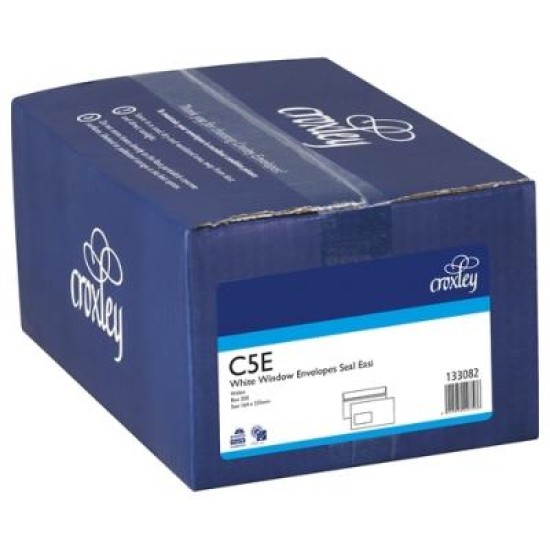 CROXLEY ENVELOPE C5E WINDOW FSC MIX 70% SEAL EASI WALLET BOX 250