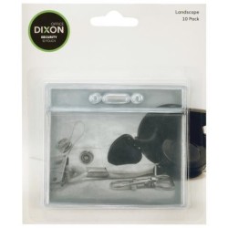 DIXON ID POUCH LANDSCAPE PACK 10 SOFT CLEAR HANGSELL