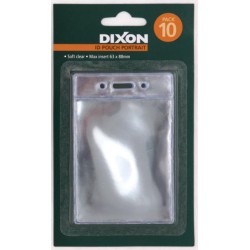 DIXON ID POUCH PORTRAIT PACK 10 SOFT CLEAR HANGSELL