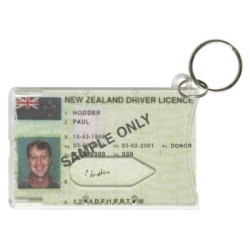 DIXON KEY RING LICENSE HOLDER FOR NZ DRIVERS LICENSE