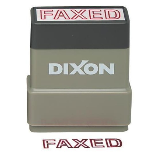 DIXON STAMP 030 FAXED RED PRE INKED