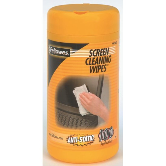 Fellowes Screen Cleaning Wipes, Pack of 100