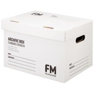 FM DOX BOX #1  170700 ARCHIVE WHITE STANDARD* STRENGTH 384X284X262MM INSIDE MEASURE