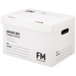 FM Box Archive White Standard Strength 387x284x250mm Inside Measure