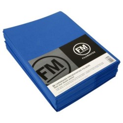 FM Folder Presentation Matte Blue 50 Double Pocket Pack 240gsm
