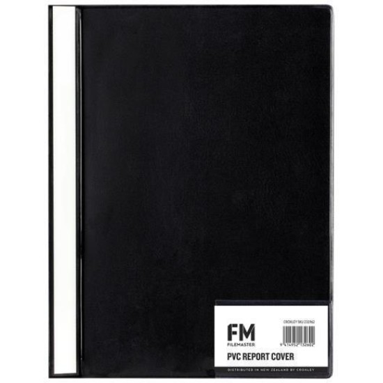 FM COVER REPORT A4 BLACK PVC