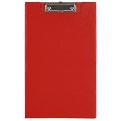 FM CLIPBOARD RED WITH FLAP FOOLSCAP