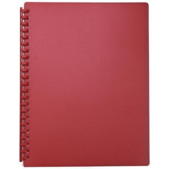 FM DISPLAY BOOK A4 RED REFILLABLE 20 POCKET