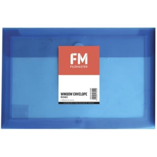 FM ENVELOPE REUSABLE BLUE WINDOW POLYPROP