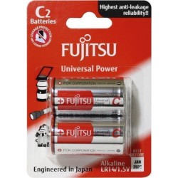 FUJITSU BATTERIES C UNIVERSAL 2 PACK 1.5V POWER