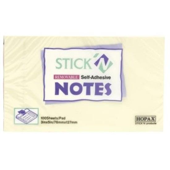 NoteFix Self-Stick Notes 76x127mm Yellow