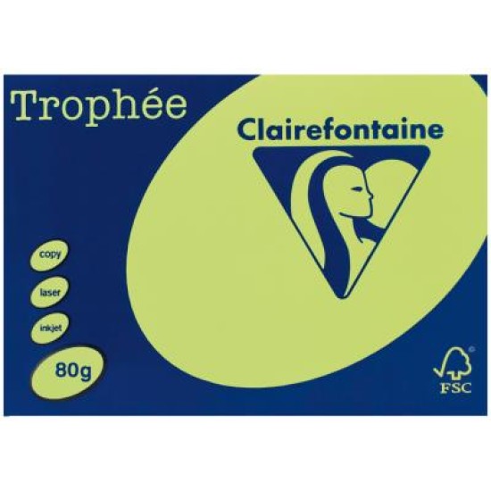 TROPHEE PAPER A4 FLUORO YELLOW 80GSM 500 SHEETS