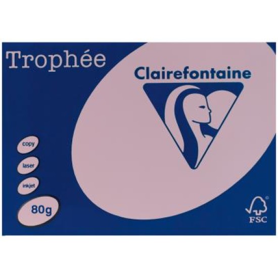TROPHEE PAPER A4 PINK 160GSM 500 SHEETS