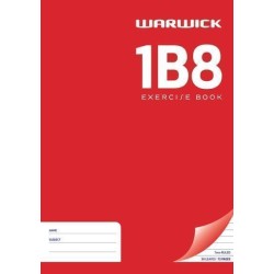 WARWICK EXERCISE BOOK 1B8 36 LEAF A4 UNPUNCHED RULED 7MM