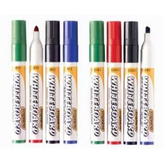 STEPHENS WHITEBOARD MARKERS NON-PERMANENT CHISEL BLACK -
