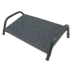 Footrest Small Grey Carpet - Black Frame