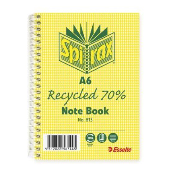 SPIRAX 813 RECYCLED NOTEBOOK A6 100 PAGE