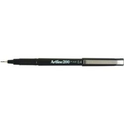 artline 200 fineline pen 0.4mm black