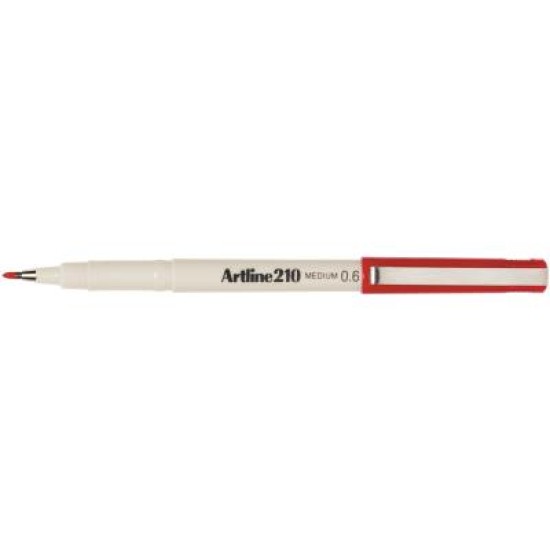 artline 210 pen 0.6 red