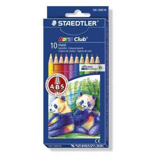 Noris® maxi learner coloured pencils - asst 10's 