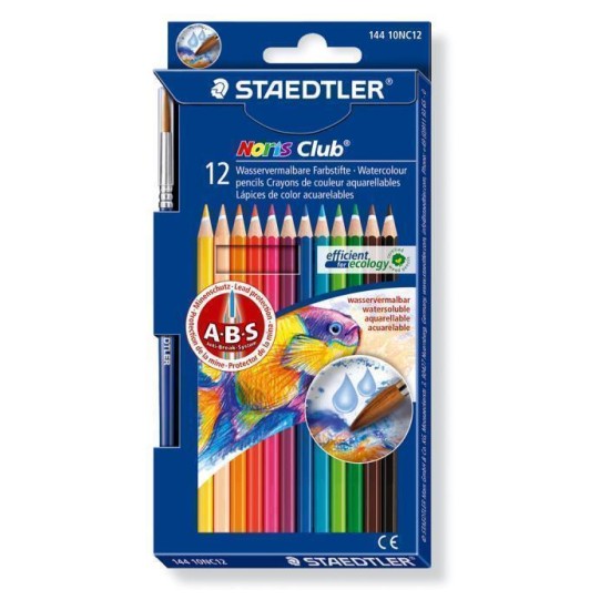 Noris® aquarell watercolour pencils - asst 12's 