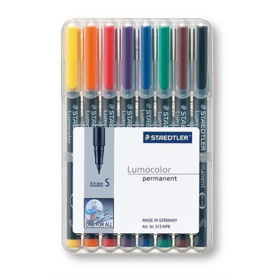 Lumocolor® permanent superfine - wallet 8 asst colours