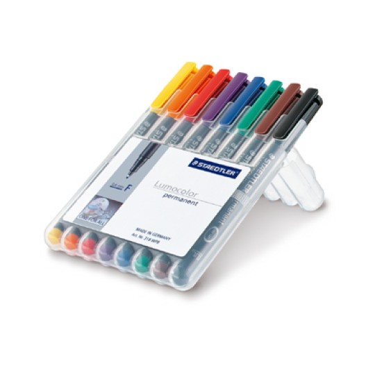 Lumocolor® permanent fine - wallet 8 asst colours