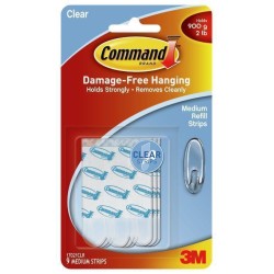 Command Clear Refill Strips 17021CLR Clear Medium Refill Strips