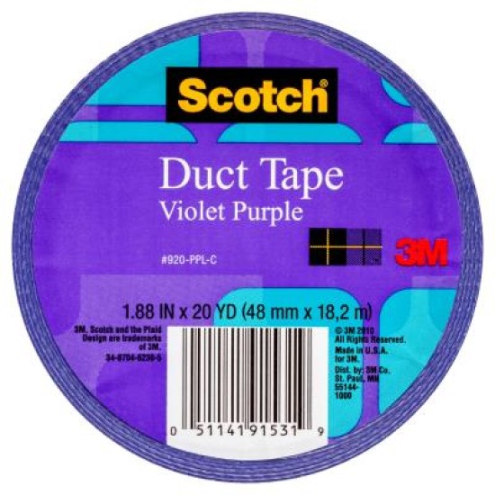 Scotch Patterned and Coloured Duct Tape 920-PPL Violet Purple 48mm x 18.2m