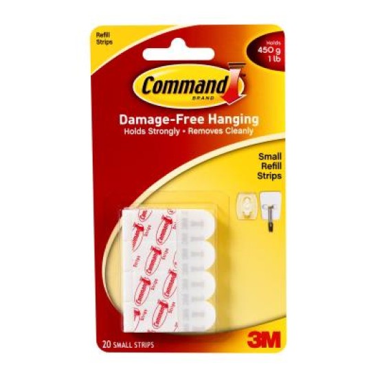Command Refill Strips 17022 Small White, Pack of 20