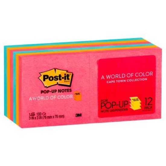Post-it Pop-Up Notes R330-12AN 76x76mm Cape Town, Pack of 12