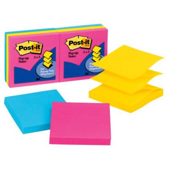 Post-it Pop-Up Notes R330-AN 76x76mm Cape Town, Pack of 6