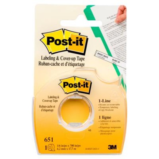 Post-it Cover-up Tape 651 4.2mm x 17.7m