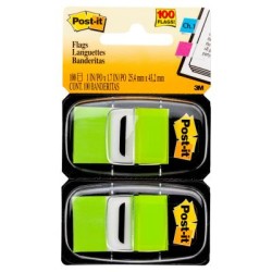 Post-it Flags 680-BG2 25x43mm Bright Green, Pack of 2