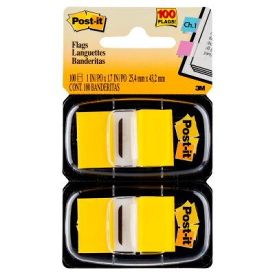 Post-it Flags 680-YW2 25x43mm Yellow, Pack of 2