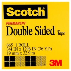 Scotch Double Sided Tape - Boxed 665 33m Boxed Refill Roll 19mm x 33m