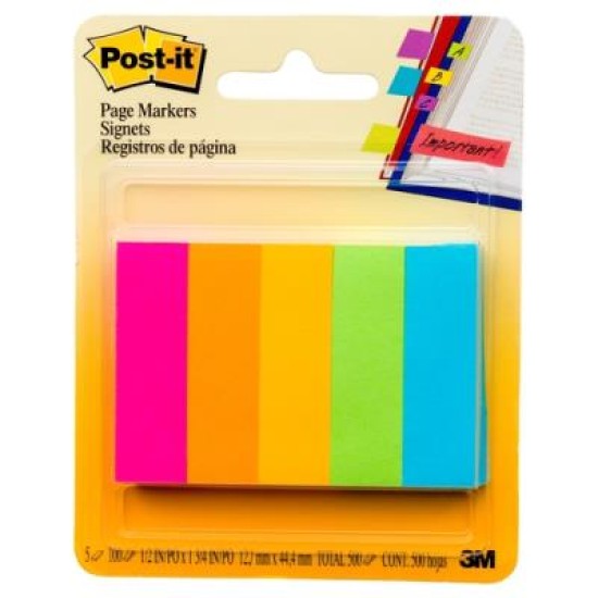 Post-it Page Markers 670-5AN 13x50mm Cape Town, Pack of 5