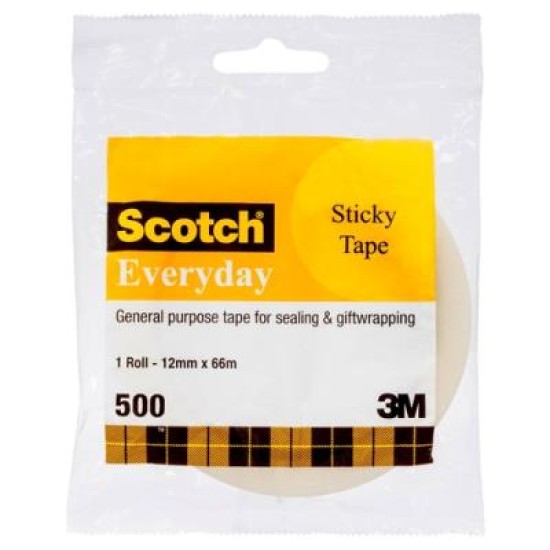 Scotch Everyday Tape 500 12mm x 66m